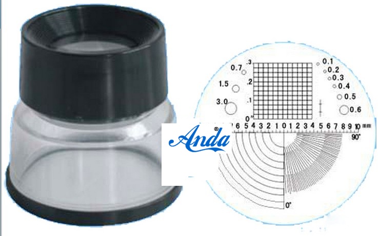十倍帶刻度放大鏡/10倍鏡